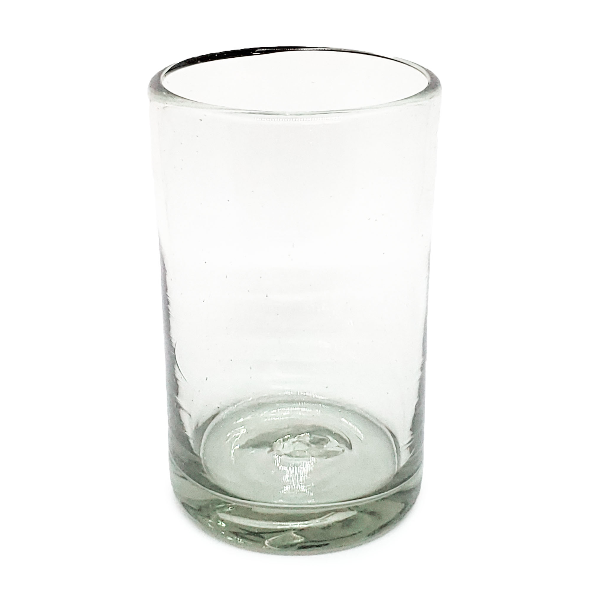 VIDRIO SOPLADO / vasos grandes transparentes, 14 oz, Vidrio Reciclado, Libre de Plomo y Toxinas